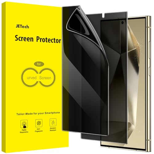 Image of JETech Privacy Screen Protector Guard for Samsung Galaxy S24 Ultra 5G, Anti-Spy Flexible TPU Film, Fingerprint Unlock Compatible, 2-Pack