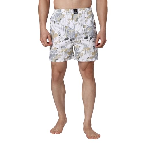 Image of Urban Scottish Ultra-Comfortable Men's Boxer Pants (Pack of 3) - 100% Cotton Material with A Stylish Print - Soft and Stretchy Elastic Waist Band - Dynamic Movement and Hardwearing Stitching