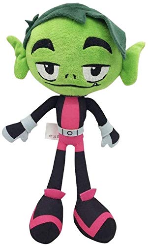 AKLDPD 25cm Plush Pillow Toys Cartoon Style Green Beast Boy Anime Figures Anime Short Plush PP Cotton Toy Teen Titans Go Stuffed Soft Dolls Brithday Gift for 3+ Kids