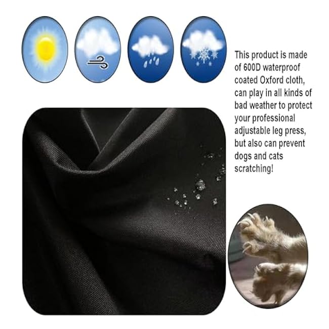 Leg press machine cover, Leg Press Hack Squat Machine cover, For Home Gym Professional Adjustable Leg Press, Leg Press Squat Machine (Cover only)