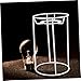 POPETPOP Metal Lampshade Frame for DIY Table and Pendant Lights E27 Compatible Industrial Lamp Shade Bracket Decorative Wire Lamp Holder Easy to Assemble 1-Piece Set
