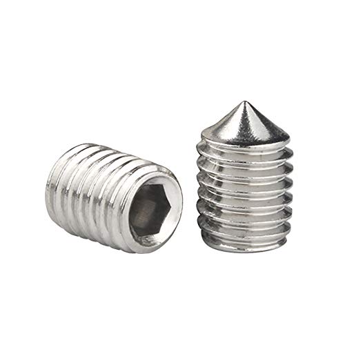 Yudesun Herramientas Ferretería Pernos Punta Cónica Tornillos Sin Cabeza - Acero Inoxidable Hexagonal Tornillos de Fijación Rosca Métrica Llave Allen Clavos Prisioneros Tornillo M5 M6 M8