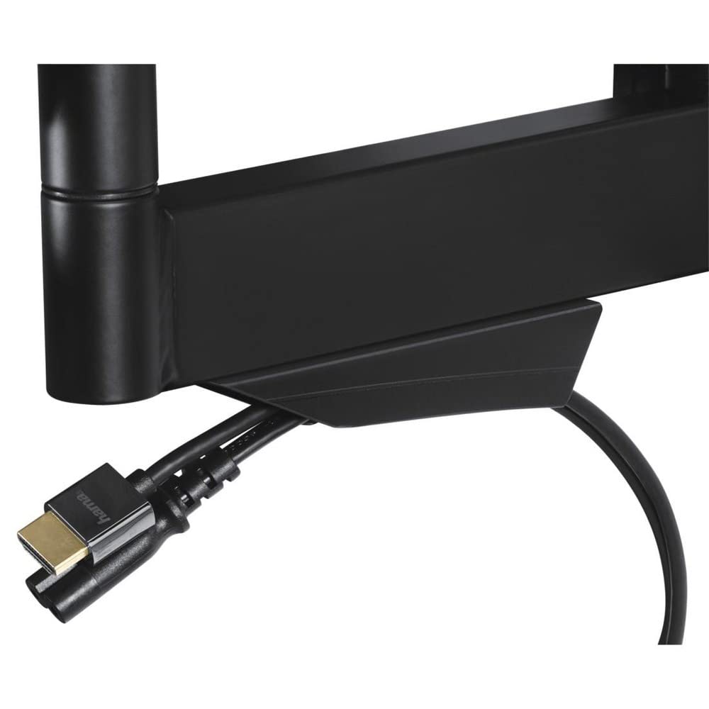 Hama TV-Wandhalterung 37“ - 90“ (TV-Halterung schwenkbar bis 120°, neigbar, ausziehbar, geringer Wandabstand 6,6 cm, Fernsehhalterung bis VESA 600x500, Traglast 50 kg, inkl. Fischer-Dübel) schwarz