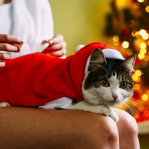Weihnachten Kapuzen Welpe Katze Kleidung,Haustier Kostümumhang,Haustier Kleidung Lustige Anime Cosplay Kleidung,Weihnachten Niedlich Hundebekleidung Super Weich Kostüm,Geschenk für Haustier