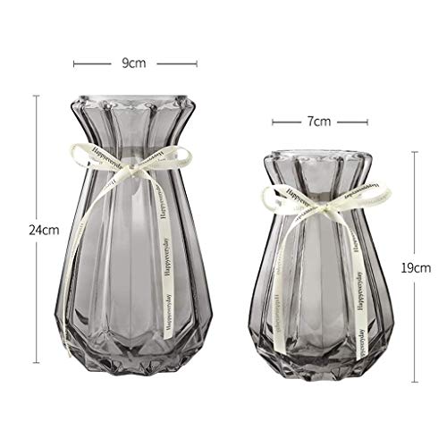 Vase en verre bordeaux avec bordure dorée pour fleur artificielle - 3