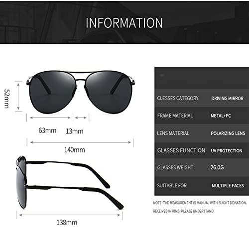 HMRGLMIE-Metail Frame Polarized Sunglasses Men Color Changing Sun Glasses Pilot Male Day Night Vision Driving3