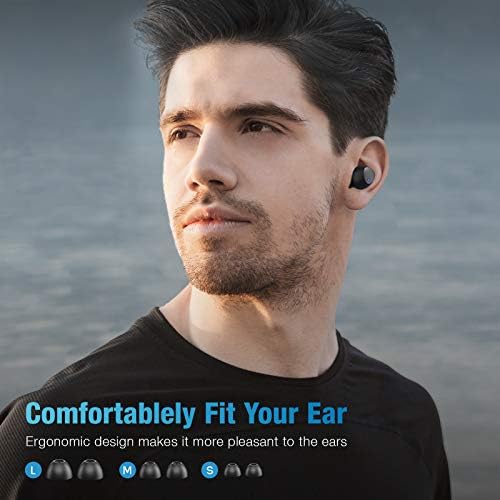 Gifeel S10 Wireless Earbuds Bluetooth, In-Ear Headphones with Microphone, BT5.0 Running Earphones Touch Control, HiFi Stereo Sound Punchy Bass, IPX8 Waterproof Ear Buds for iPhone/Android