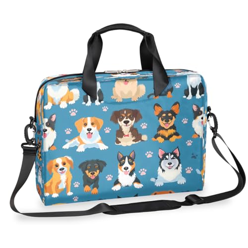 Bolso para laptop Cute Dogs 16 pulgadas con correa miniatura 1