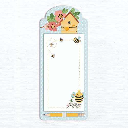 60 pages Notepad with magnetic backplate.11x26 cm api theme with pencil.Don't miss any reminders at home or office