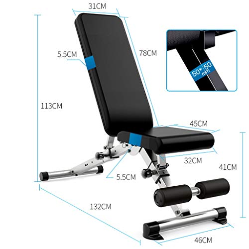 Yfdm Folding Fitness Chair Dumbbell Bench Home Sit-Up Board Multi-Functional Abdominal Board Small Bench Stool Indoor Fitness #TOP2