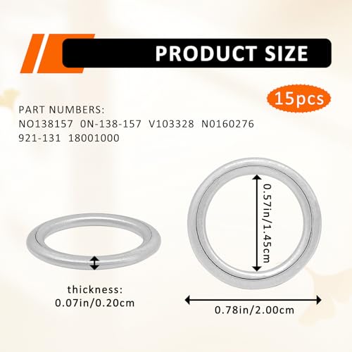 Image of 15PCS M14 Transmission Fluid and Oil Drain Plug Crush, 14mm Crush Washer Oil Drain Plug Part # PN N0138157 for Audi /Volkswagen A3 A4 S4 A5 S5 A6 S6 ALLROAD TT TTS ARTEON CC EOS GTI JETTA TAOS