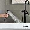 WOODBRIDGE Contemporary Single Handle Floor Mount Freestanding Tub Filler Faucet with Hand shower in Oil Rubbed Bronze Finish, F0010ORBRD #3