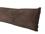 Extra Soft Body Pillow Cover, Sherpa/Microplush Material, 20x54 Inches, Zipper Closure (Coffee)