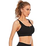 The Best Sports Bra for Large Breasts High Impact: A Real Talk Guide (I Tested 17 So You Don't Have To) 22 Cordaw Zipper in Front Sports Bra High Impact Strappy Back Support Workout Top, Black XXXL