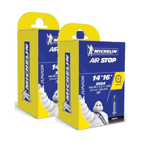 MICHELIN - Lot de Deux Chambres à air I4 AIRSTOP - 14" 16" - ETRTO 37/47X288/305 - Valve Presta 29mm - Idéale pour vélos Junior - Résistante aux crevaisons - Gamme Access Line - Réf. CAI 728468