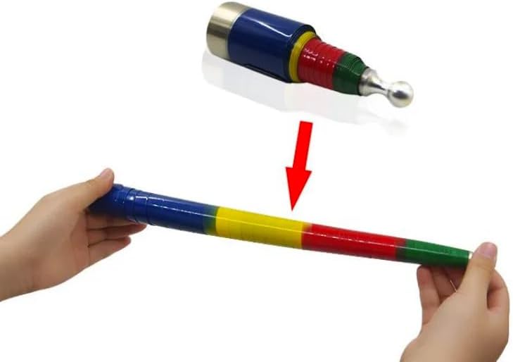 Miniatura 9 de blue-ther Varita de metal que desaparece de metal, trucos mágicos, bastón de varita para escenario de seda, accesorios mágicos para fiestas