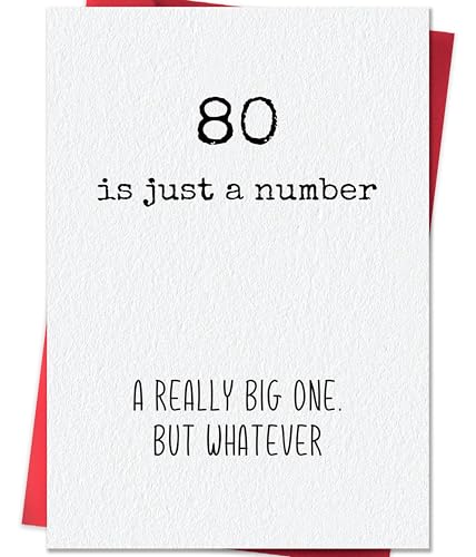 IDU Funny 80th Birthday Card for Men Women