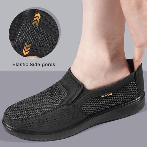 Mens Casual Walking Shoes Dressy Comfortable Mesh Loafers Slip Ons for Work Driving Business House Shoes4