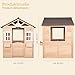 ONVAYA® Kinderspielhaus aus Holz ǀ mit Tür und Fenster ǀ Spielhaus aus Echtholz ǀ für DIY-Streichprojekte ǀ einfacher Aufbau ǀ Gartenhaus für Kinder