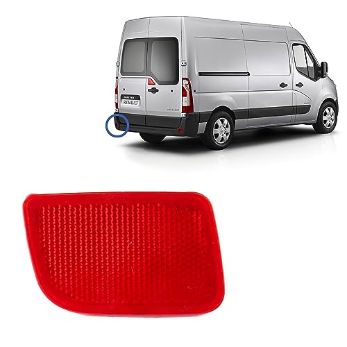 Catadioptre compatible pour Master 3, Scenic 2, Grand Scenic 2, Movano B et NV400 (à partir de 2010) RÉFLECTEUR ARRIÈRE GAUCHE | Pare-chocs arrière |...
