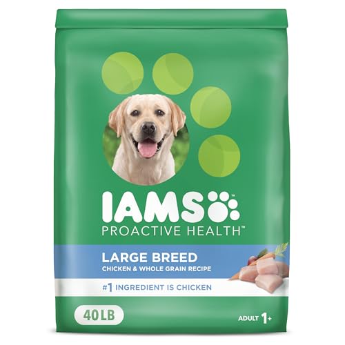 IAMS Proactive Health Large Breed Adult Dry Dog Food with Real Chicken, 40 lb. Bag