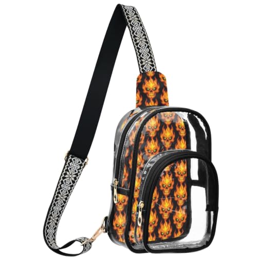 Bolso cruzado transparente elegante con acabados de alta resistencia 2