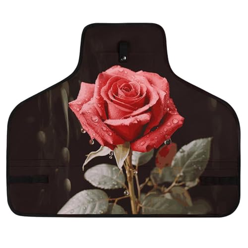 Delantal de trabajo con 8 bolsillos, ajuste cruzado y diseño floral miniatura 1