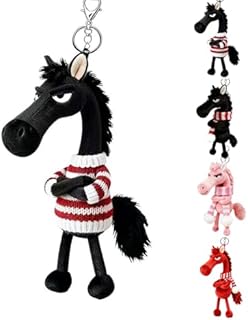 [Yicdfur] 馬のキーホルダー ぬいぐるみ バッグチャーム 馬 2026新年飾り 可愛い おしゃれ チャーム 車の装飾 ペンダント おもしろ 癒しグッズ 幸運 縁起物 男の子 女の子 女性 男性 誕生日プレゼント [並行輸入品]