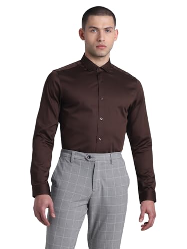 Image of JACK & JONES Men's Cotton Solid Slim Fit Shirt