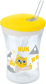 NUK Copo Action Evolution Com Canudo 230 Ml Boy - Amarelo