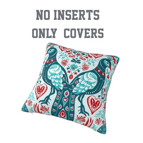 Housses de coussin oiseaux 60x60 cm pour rénover un canapé usé et décorer le salon - 8