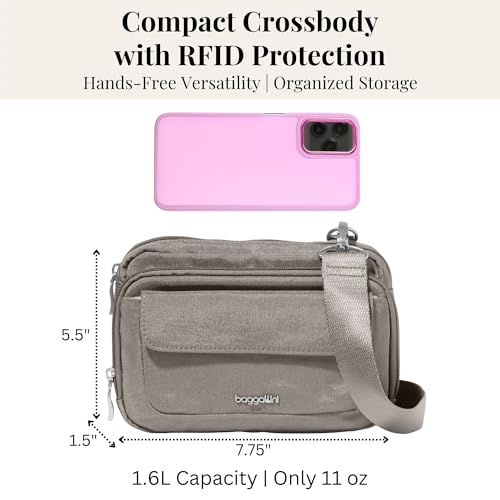 Image of Baggallini womens Modern Double Zip Crossbody