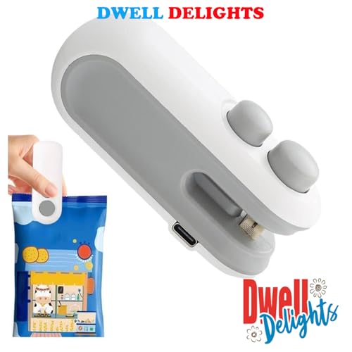 Image of 2-in-1 Mini Bag Sealer | Portable Heat Sealer & Cutter | Rechargeable with Type-C Charging | Magnetic Back, Battery Powered Handheld Resealer for Food & Snack Storage Bags