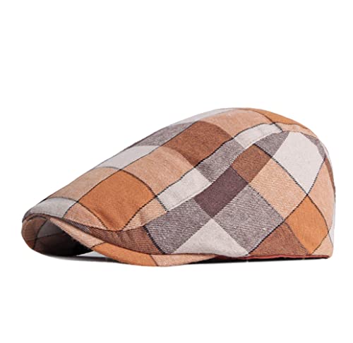 Gudessly Unisex Newsboy Hats Flat Ivy Gatsby Cabbie Driving Berets Hat Golf Cap Flat Cotton Hat Thin Baseball Cap
