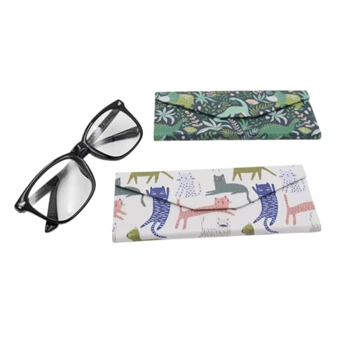 Image of Real Sic Glasses Case for Men and Women - Magnetic Folding Hard Shell Sunglass Holder - Inspired by Adorable Animals