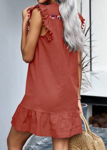 Image of KIRUNDO Boho Summer Mini Embroidered Dresses for Women