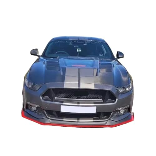 Capó de motor de fibra de carbono transparente para Ford Mustang 15-19 7