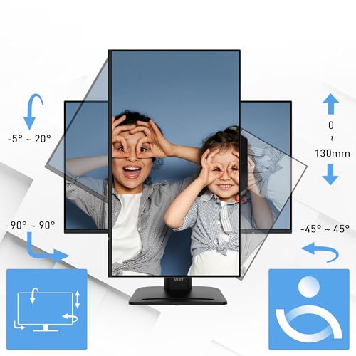 Image of MSI PRO MP272PMG, 24-inch IPS 1920 x 1080 (FHD) Computer Monitor, 120Hz, Webcam, Adaptive-Synch, EPEAT Silver, HDMI, DisplayPort, VGA Port, VESA Mountable, Tilt, Height Adjustable, Speaker, 1ms, Black