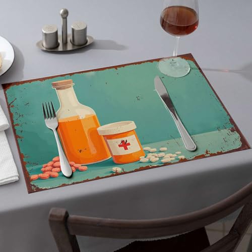 Sets de table en silicone rose (lot de 4) pour comptoir de cuisine moderne
