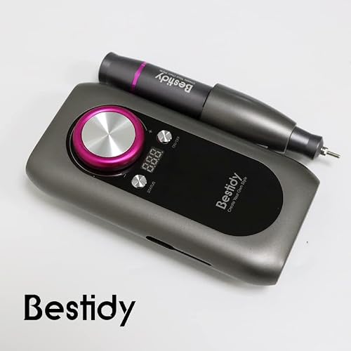Bestidy Nail Drill Machine,30000rpm Professional Rechargeable Nail Drill Kit with Phone Power Bank Portable Electric Acrylic Nail Tools for Exfoliating,Grinding,Polishing