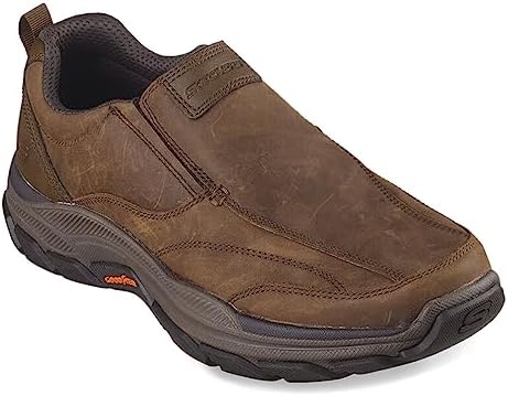 Skechers USA Men's Men's Respected-Lowry Goodyear Rubber Low Profile Bike Toe Slip On Loafer, Dsrt, 10.5 | Image 2