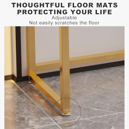 Mesa consola de madera contemporánea con patas de metal estables 8