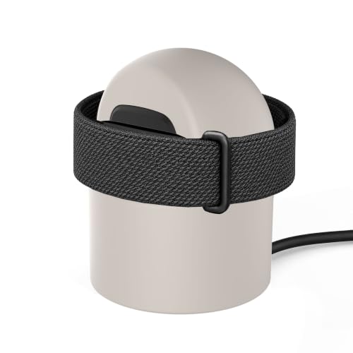 �yBARDATS�z�V���R���[�d�X�^���h For Google Fitbit Air �V���R�����[�d�h�b�N ���炩�ȑf�ނ��{�̂�D�����K�[�h ��ʊ���~�ߕt �����Ռ��� ���^ �y�� �����^�тɕ֗�(�I�t�z���C�g)