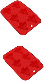 Didiseaon 2 Peças 6 Moldes De Silicone Para Cozimento De Biscoitos Bandejas De Cubos De Gelo Moldes De Fondant De Natal Moldes De Chocolate De Natal Moldes De Cozinha Para Doces Moldes