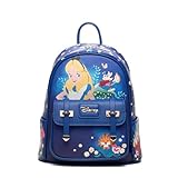 Wondapop Disney Alice no País das Maravilhas Garden Tea Party 28 cm Mochila de couro vegano