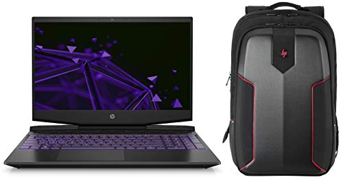 Image of HP Pavilion 15-dk0052TX Gaming Laptop (9th Gen Core i7-9750H /12GB /1TB HDD + 512GB SSD /Win 10 /6GB NVIDIA GTX 1660Ti Graphics) & Omen Gaming Backpack