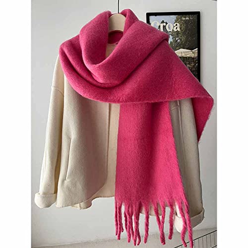 Big Chunky Plaid Scarf Colorful Checked Oversized Thick Scarves Soft Large Cashmere Wool Winter Warm Blanket Women3