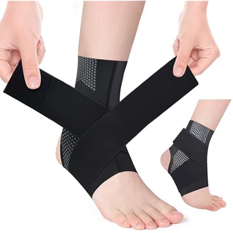 Seektop Ankle Brace Plantar Fasciitis Relief with Strong Compression Strap and Stabilizers for Achilles Tendonitis Sprained Ankle, Ankle Support for Volleyball, Running, Basketball Cover