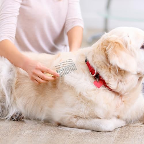 Peine cuidado de mascotas WOONEKY en madera noble y acero de alta resistencia 6