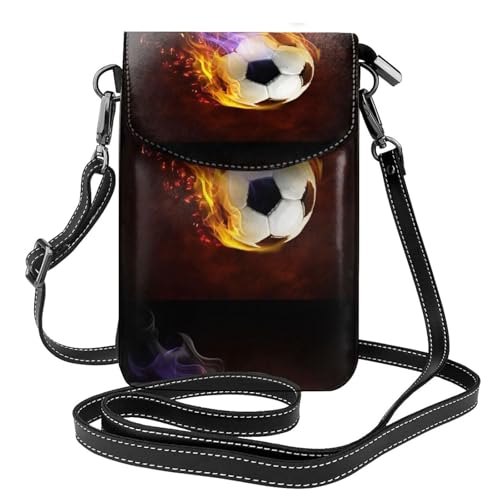 Sac téléphone portable femme motif football de feu pour sorties urbaines